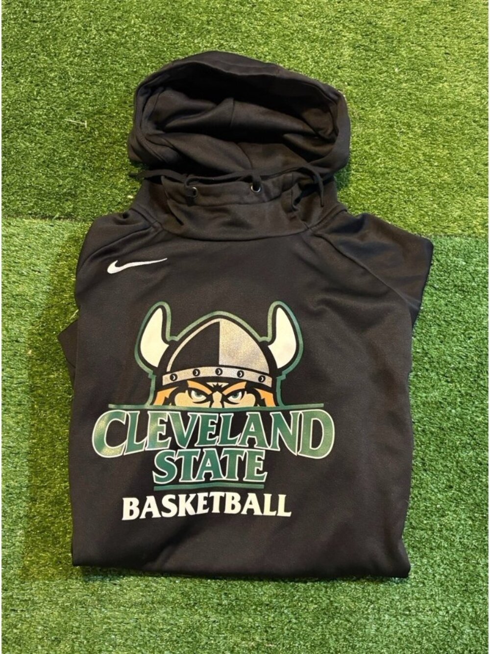 Cleveland State Vikings hoodie mens medium black nike basketball dri fit